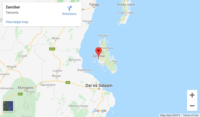google maps of zanzibar island tanzania