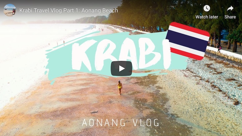 youtube link to aonang krabi vlog and things to do