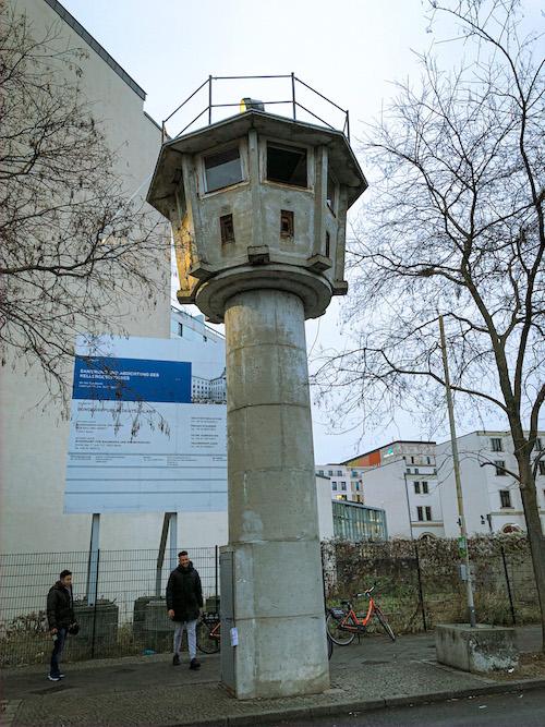 one of the last GDR watchtowers of the berlin wall